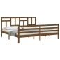vidaXL Massivholzbett mit Kopfteil Honigbraun 200x200 cm vidaXL Massivholzbett mit Kopfteil Honigbraun 200x200 cm