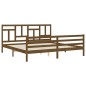 vidaXL Massivholzbett mit Kopfteil Honigbraun 200x200 cm vidaXL Massivholzbett mit Kopfteil Honigbraun 200x200 cm