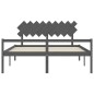 vidaXL Seniorenbett mit Kopfteil Grau Super Kingsize Massivholz vidaXL Seniorenbett mit Kopfteil Grau Super Kingsize Massivholz