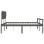 vidaXL Seniorenbett mit Kopfteil Grau Super Kingsize Massivholz vidaXL Seniorenbett mit Kopfteil Grau Super Kingsize Massivholz