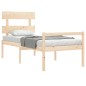 vidaXL Massivholzbett mit Kopfteil 90x200 cm vidaXL Massivholzbett mit Kopfteil 90x200 cm