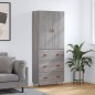 vidaXL Highboard Grau Sonoma 69,5x34x180 cm Holzwerkstoff vidaXL Highboard Grau Sonoma 69,5x34x180 cm Holzwerkstoff