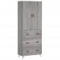 vidaXL Highboard Grau Sonoma 69,5x34x180 cm Holzwerkstoff vidaXL Highboard Grau Sonoma 69,5x34x180 cm Holzwerkstoff
