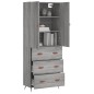 vidaXL Highboard Grau Sonoma 69,5x34x180 cm Holzwerkstoff vidaXL Highboard Grau Sonoma 69,5x34x180 cm Holzwerkstoff
