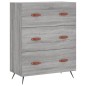 vidaXL Highboard Grau Sonoma 69,5x34x180 cm Holzwerkstoff vidaXL Highboard Grau Sonoma 69,5x34x180 cm Holzwerkstoff