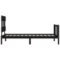 vidaXL Massivholzbett mit Kopfteil Schwarz 100x200 cm vidaXL Massivholzbett mit Kopfteil Schwarz 100x200 cm