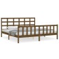 vidaXL Bettgestell mit Kopfteil Honigbraun 180x200 cm Massivholz vidaXL Bettgestell mit Kopfteil Honigbraun 180x200 cm Massivholz