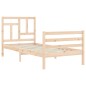 vidaXL Massivholzbett mit Kopfteil 100x200 cm vidaXL Massivholzbett mit Kopfteil 100x200 cm