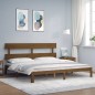 vidaXL Massivholzbett mit Kopfteil Honigbraun 200x200 cm vidaXL Massivholzbett mit Kopfteil Honigbraun 200x200 cm