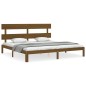 vidaXL Massivholzbett mit Kopfteil Honigbraun 200x200 cm vidaXL Massivholzbett mit Kopfteil Honigbraun 200x200 cm