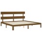 vidaXL Massivholzbett mit Kopfteil Honigbraun 200x200 cm vidaXL Massivholzbett mit Kopfteil Honigbraun 200x200 cm