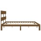 vidaXL Massivholzbett mit Kopfteil Honigbraun 200x200 cm vidaXL Massivholzbett mit Kopfteil Honigbraun 200x200 cm