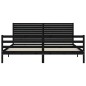 vidaXL Massivholzbett mit Kopfteil Schwarz 200x200 cm vidaXL Massivholzbett mit Kopfteil Schwarz 200x200 cm