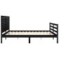 vidaXL Massivholzbett mit Kopfteil Schwarz 200x200 cm vidaXL Massivholzbett mit Kopfteil Schwarz 200x200 cm