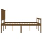 vidaXL Massivholzbett mit Kopfteil Honigbraun 140x190 cm vidaXL Massivholzbett mit Kopfteil Honigbraun 140x190 cm