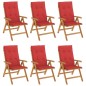 vidaXL Gartenstühle mit Kissen 6 Stk. Massivholz Teak vidaXL Gartenstühle mit Kissen 6 Stk. Massivholz Teak
