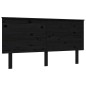 vidaXL Massivholzbett mit Kopfteil Schwarz 160x200 cm vidaXL Massivholzbett mit Kopfteil Schwarz 160x200 cm