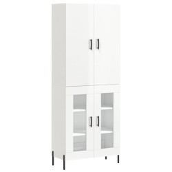 vidaXL Highboard Hochglanz-Weiß 69,5x34x180 cm Holzwerkstoff