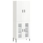 vidaXL Highboard Hochglanz-Weiß 69,5x34x180 cm Holzwerkstoff vidaXL Highboard Hochglanz-Weiß 69,5x34x180 cm Holzwerkstoff
