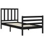 vidaXL Massivholzbett mit Kopfteil Schwarz 90x200 cm vidaXL Massivholzbett mit Kopfteil Schwarz 90x200 cm