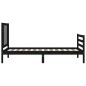 vidaXL Massivholzbett mit Kopfteil Schwarz 90x200 cm vidaXL Massivholzbett mit Kopfteil Schwarz 90x200 cm