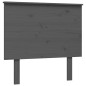 vidaXL Massivholzbett mit Kopfteil Grau 100x200 cm vidaXL Massivholzbett mit Kopfteil Grau 100x200 cm