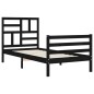 vidaXL Massivholzbett mit Kopfteil Schwarz 100x200 cm vidaXL Massivholzbett mit Kopfteil Schwarz 100x200 cm