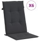 vidaXL Gartenstühle mit Kissen 6 Stk. Massivholz Teak vidaXL Gartenstühle mit Kissen 6 Stk. Massivholz Teak
