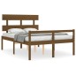 vidaXL Seniorenbett mit Kopfteil Honigbraun Massivholz vidaXL Seniorenbett mit Kopfteil Honigbraun Massivholz