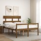 vidaXL Seniorenbett mit Kopfteil Honigbraun Massivholz vidaXL Seniorenbett mit Kopfteil Honigbraun Massivholz