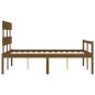 vidaXL Seniorenbett mit Kopfteil Honigbraun Massivholz vidaXL Seniorenbett mit Kopfteil Honigbraun Massivholz