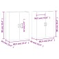 vidaXL Wandschränke 2 Stk. Betongrau 69,5x34x90 cm vidaXL Wandschränke 2 Stk. Betongrau 69,5x34x90 cm