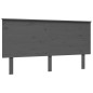 vidaXL Massivholzbett mit Kopfteil Grau 160x200 cm vidaXL Massivholzbett mit Kopfteil Grau 160x200 cm
