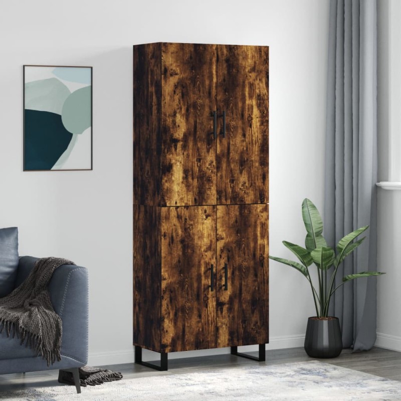 Highboard Räuchereiche 69,5x34x180 cm Holzwerkstoff Highboard Räuchereiche 69,5x34x180 cm Holzwerkstoff