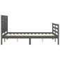 vidaXL Massivholzbett mit Kopfteil Grau 140x200 cm vidaXL Massivholzbett mit Kopfteil Grau 140x200 cm