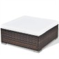 vidaXL 5-tlg. Garten-Lounge-Set mit Auflagen Poly Rattan Braun vidaXL 5-tlg. Garten-Lounge-Set mit Auflagen Poly Rattan Braun