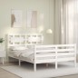 vidaXL Massivholzbett mit Kopfteil Weiß 120x200 cm vidaXL Massivholzbett mit Kopfteil Weiß 120x200 cm