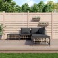 vidaXL 5-tlg. Garten-Lounge-Set mit Kissen Anthrazit Poly Rattan vidaXL 5-tlg. Garten-Lounge-Set mit Kissen Anthrazit Poly Rattan