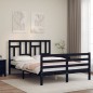 vidaXL Massivholzbett mit Kopfteil Schwarz 120x200 cm vidaXL Massivholzbett mit Kopfteil Schwarz 120x200 cm