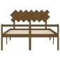 vidaXL Seniorenbett mit Kopfteil Honigbraun Kingsize Massivholz vidaXL Seniorenbett mit Kopfteil Honigbraun Kingsize Massivholz