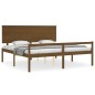 vidaXL Massivholzbett mit Kopfteil Honigbraun 200x200 cm vidaXL Massivholzbett mit Kopfteil Honigbraun 200x200 cm