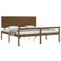 vidaXL Massivholzbett mit Kopfteil Honigbraun 200x200 cm vidaXL Massivholzbett mit Kopfteil Honigbraun 200x200 cm