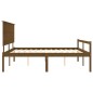 vidaXL Massivholzbett mit Kopfteil Honigbraun 200x200 cm vidaXL Massivholzbett mit Kopfteil Honigbraun 200x200 cm