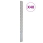 vidaXL Zaunpfosten 40 Stk. Silbern 280 cm Verzinkter Stahl vidaXL Zaunpfosten 40 Stk. Silbern 280 cm Verzinkter Stahl