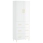 vidaXL Highboard Hochglanz-Weiß 69,5x34x180 cm Holzwerkstoff vidaXL Highboard Hochglanz-Weiß 69,5x34x180 cm Holzwerkstoff