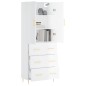 vidaXL Highboard Hochglanz-Weiß 69,5x34x180 cm Holzwerkstoff vidaXL Highboard Hochglanz-Weiß 69,5x34x180 cm Holzwerkstoff