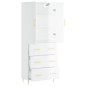 vidaXL Highboard Hochglanz-Weiß 69,5x34x180 cm Holzwerkstoff vidaXL Highboard Hochglanz-Weiß 69,5x34x180 cm Holzwerkstoff