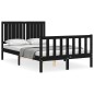 vidaXL Massivholzbett mit Kopfteil Schwarz 120x200 cm vidaXL Massivholzbett mit Kopfteil Schwarz 120x200 cm