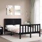 vidaXL Massivholzbett mit Kopfteil Schwarz 120x200 cm vidaXL Massivholzbett mit Kopfteil Schwarz 120x200 cm