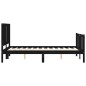 vidaXL Massivholzbett mit Kopfteil Schwarz 120x200 cm vidaXL Massivholzbett mit Kopfteil Schwarz 120x200 cm